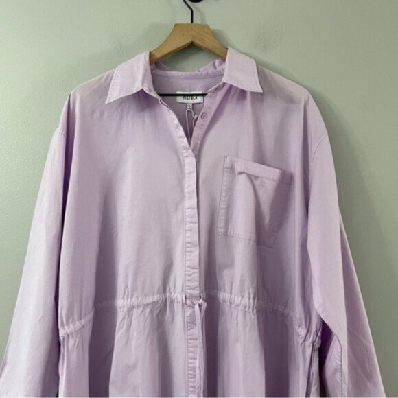 Pistola Layla Cinched Waist Shirt Dress In Iris - Picture 5 of 9